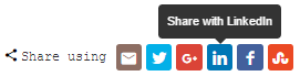 Share icons with tooltip example