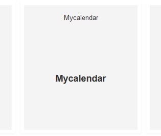 My Calendar selection