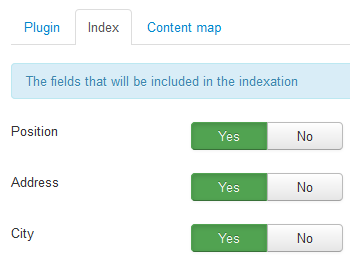 Indexable fields