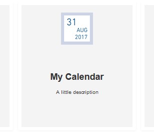 My Calendar selection