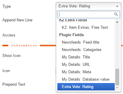 Rating Information type