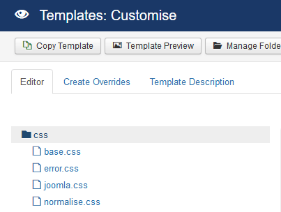 In template CSS overrides