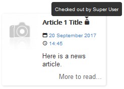 Locked article in the front end