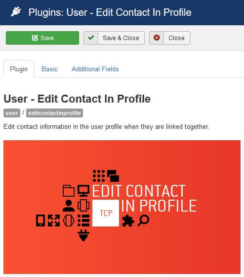 Edit Contact In Profile user plugin
